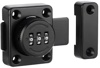 Door Latch Password Combination Lock, 1Pack Latch Lock with Screw Alloy Gate Bathroom Door Lock for Wooden Gates Cabinet, Easy Installation