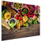 Magnettafel Pinnwand für Magnete Holzoptik Magnetboard - Magnetwand Made in Germany - Kunstkopie Modern Notiztafel bunt Küche Flur Büro Visionboard WBMT_2322 (40x30cm)