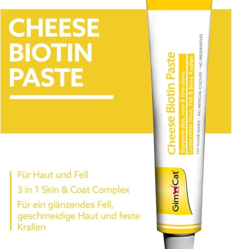 Bundle: GimCat Malt-Soft Paste Extra - Anti-Hairball Katzensnack (50g)+ GimCat Cheese Biotin Paste (50g) - Mit aromatischem Käse, Zink und Leinöl für Fell, Haut und Krallen