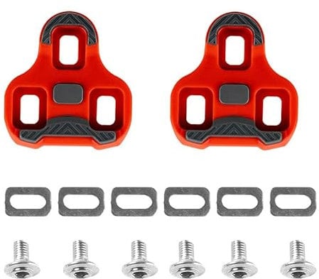 Compatible with Look Keo Cleats Kompatibel mit Bike Pedale 3-Loch Grip Blade 2 Max Carbon Classic Cleats, Fahrradschuh Board kompatibel, 9° MTB Pedal Straße Anti-Rutsch Fahrrad Zubehör Set