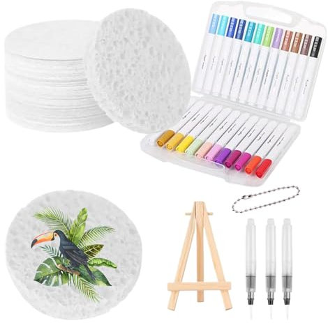 Peinture Magique Gonflable - Toile Magique de Dessin 3D, Ensemble de Peinture Texture Mousse - Kit 12 Couleurs avec Pinceau à Eau et Chevalet pour Projets d'Art Créatifs, Idéal pour en-fant, Adultes,