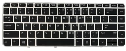 LIXSAZSE Claviers Argent Cadre périphérique d'entrée Clavier Accessoires pour Ordinateur Portable Remplacement de Frappe Fluide pour EliteBook 840G3