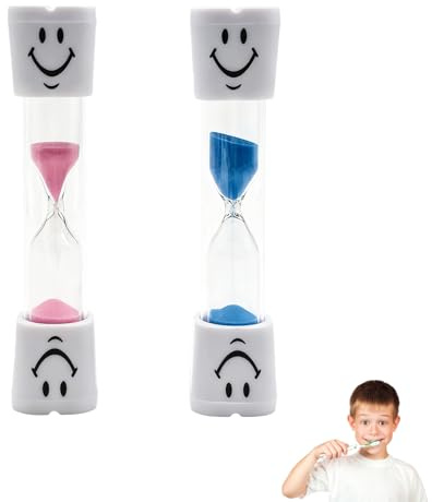 2 Stück Sanduhr Zähneputzen Kinder,Sanduhr 3 Minuten,Zahnputzuhr Kinder,Sanduhren Zähneputzen Timer,Zahnputz Uhr für Kleinkinder,Sanduhren Sanduhrset für Küchentimer Countdown,Mini Tooth Zeitmesser