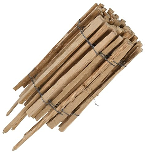 Natursache I Staketenzaun I Flexibler Zaun zum Stecken I Rollborder I Gartenzaun I Begrenzungszaun Holz I Rollzaun I Holzzaun I Beetumrandung Holz I Steckzaun für Garten I Zaun Garten (0,6 x 3m)