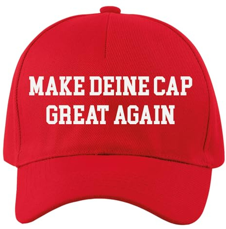 PartyMagix Basecap Kappe Wunschtext - personalisierte Baseball Cap Baseballkappe Größenverstellbar - Bestickt, Bedrucken Lassen - Damen und Herren