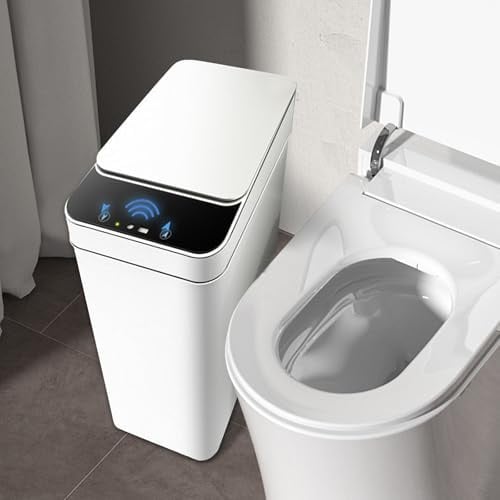 Mülleimer mit Sensor, 12L Automatischer Elektrischer Abfalleimer mit Deckel | 3 Betriebsmodi, Leise & Wasserdicht, Intelligenter Abfallbehälter für Küche, Büro, Wohnzimmer & Badezimmer