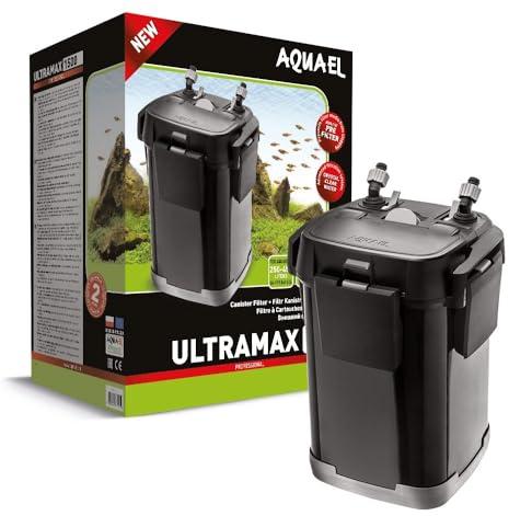 Filtre Ultramax 1500 – Expert en Filtration | Filtre extérieur Puissant pour Aquarium d'eau Douce 250-450 l | 1500 l/h | 16 W | Préfiltre + Auto-Aspiration Automatique
