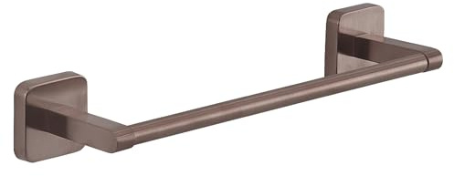 Gedy Tonga Porta Asciugamani Bagno da Parete Lunghezza 30cm, Porta Asciugamani Muro Fissaggio Tramite Viti o Adesivo, Finitura Oro Rosa, Porta Salviette Bagno da Muro in Acciaio Inox e Cromall