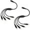 2 Pack 1 Female to 4 male 5.5mm X 2.1mm CCTV DC Power Connector Supply Splitter Cable