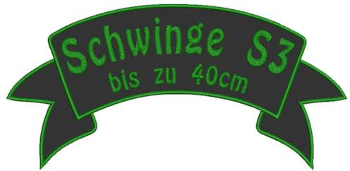 Aufnäher obere Schwinge S3 mit Wunschtext (40x19,5cm)