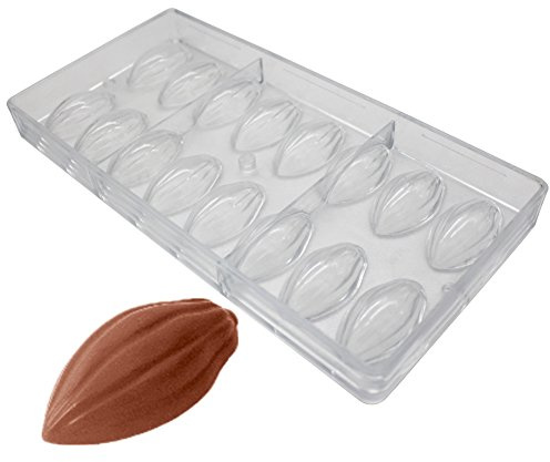Goldbaking Cocoa Pod Chocolate Mold Nut Polycarbonate Chocolate Mould 16 Forms