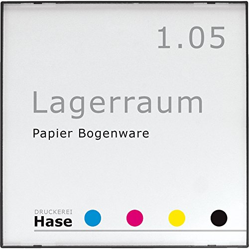 LEMAX® Türschild Galerie, ESG-Glas/Edelstahl, 100x160x4mm, inkl. Befestigungsmaterial