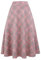 IDEALSANXUN Gonne lunghe da donna in lana scozzese con elastico in vita svasata plissettato tartan, Rosa lungo, S