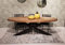 JUSNOVA Esstisch Sturdy oval 240 x 110 cm Mangoholz Dinnertisch Tisch Esszimmertisch