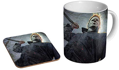 Michael Myers Halloween-Kaffeetasse und Untersetzer, Keramik