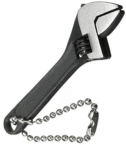 Mini llave ajustable, llave inglesa de mandíbula pequeña, llave inglesa para reparación negra (68 mm)