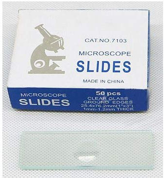 DONLAB AKB7003 Glass Single Concave Plain Microscope Slides 1 x 3 Pack of 50 Ground Edges Precleaned