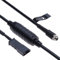 Entrada AUX Cable de Audio Adaptador para Cabina Compatible con E39 E46 E53 BM54 X5 Navegador Reproductor de CD con Pantalla 16:9 | 3 Clavijas Cargador Transmisor Conector Extensión Macho | 1.5m