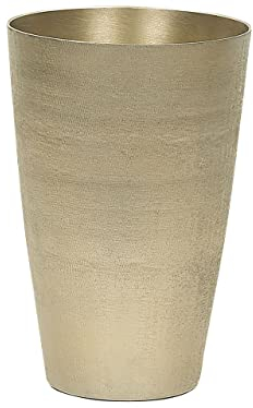Blumenvase aus Metall in Gold konische Form Deko-Vase edler Look Amrit