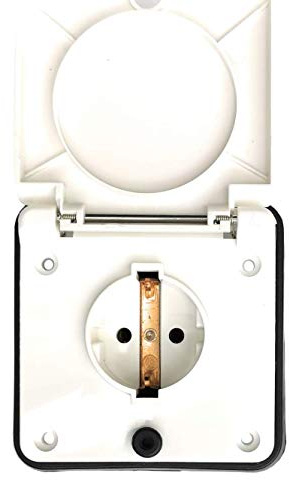 Enchufe para toldo, color blanco, para exterior, para caravana, 220 V – 240 V, color blanco