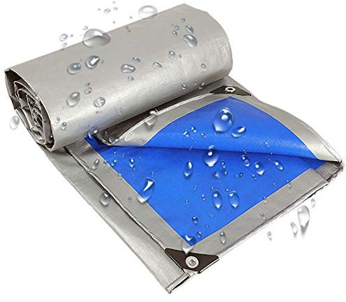 4x6m Bâches Impermeable Exterieur, Bâche de Protection avec Oeillets, Bache Etanche pour Pergola Meubles de Jardin, Bois, Piscine, Voiture 160g/m² 0.32mm