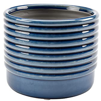 Burgon & Ball Oslo Large Blue Glazed Pot