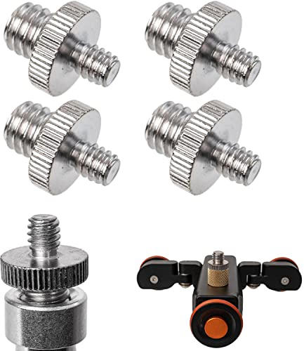 Tornillo adaptador de rosca macho de 1/4-20 a 3/8-16, 4 piezas, adaptadores macho a macho, reductores, adaptadores de tornillo, tornillo para trípode, luz, accesorios para cámaras DSLR, screw camera