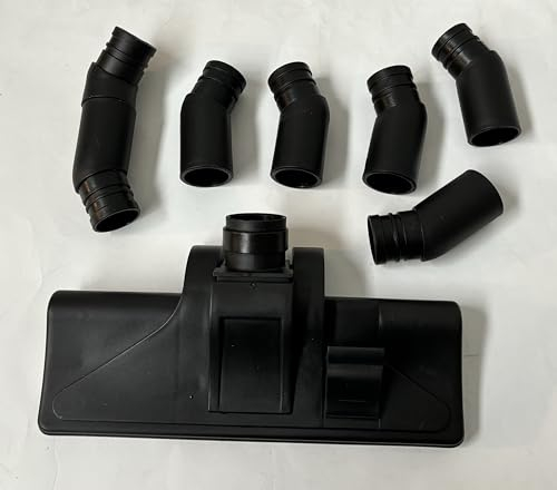 Homely R Spazzola Universale con Ruote, Setola Retraibile e 7 Raccordi per Pavimenti e Tappeti