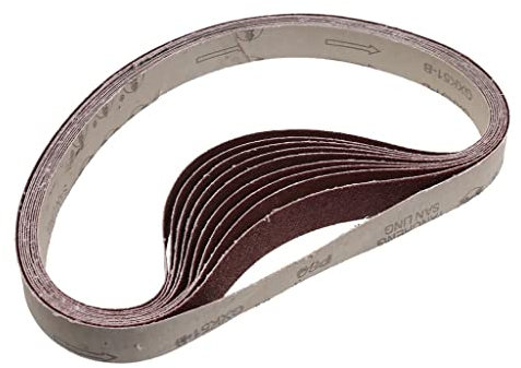 Harilla 10er Set Schleifbänder Zubehör für Schleifmaschinen, Ca. 25 X 762 Mm, 80 Grit