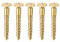 sourcing map Holzschrauben M1,6 x 12 mm Schlitz Flachkopf Messing Selbstschneidende Schraube 100 Stück