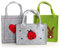 Logbuch-Verlag 3 kleine Filztaschen Ostern Geschenktaschen Filz mit Henkel Verpackung kleine Geschenke Geburtstag