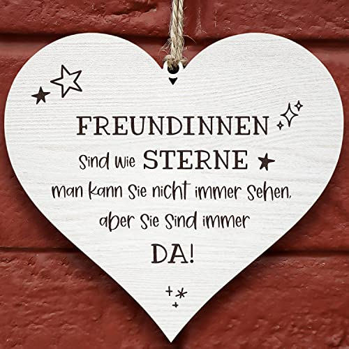 Glitzkind Holzschild Geschenk für Freundin zum Geburtstag | Geburtstagsgeschenk BFF | Abschiedsgeschenk Kleinigkeit Best Friends | Geschenkideen beste Freundin | Freundschaftsgeschenk