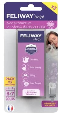FELIWAY Help! 3 x 7 Tage – 3 Kartuschen für beruhigende Pheromon-Diffusor für Katzen (3 x 340 MG) – hilft Ihrer Katze im Alltag oder bei punktuellen Stressveranstaltungen zu beruhigen