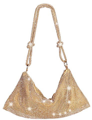 Mingfuxin Damen Abendhandtasche, Funkelnde Strass Glitter Schultertasche Clutch Geldbörsen Party-Handtaschen Hochzeit-Dinner-Tasche Für Mädchen Kosmetik Accessoires Taschen