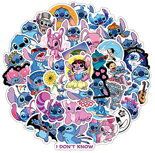 FNGEEN 100 Stück Stitch Graffiti Vinyl Aufkleber Wasserdicht für Skateboard Auto Motorrad Fahrrad Laptop Kinder Bücher Gepäck Stoßfänger Patches Phone