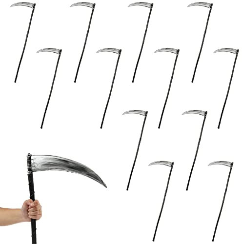 Halloween-Senen-Kostüm – 12 Stück – Deluxe-Sensenmann-Kostüm-Zubehör – Erwachsene, 130 cm, Schrei-Requisite, Halloween-Kostüm-Zubehör