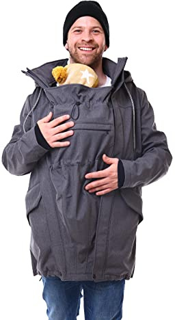 Viva la Mama - Männertragejacke aus Softshell zum Vorn- und Rückentragen PROTECTIS