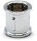 DOJA Barcelona | Messing Muffe Verchromt | 1/2 2 x Innengewinde Adapter | Messingfitting für Luft, Wasser, Gas, Treibstoff, Öl, Luft, Wasser für Wasserhahn, um Umlauf im Rohr zu gewährleisten