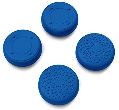 playvital Capuchon Joystick pour Steam Deck OLED Console,Joystick Cap pour Steam Deck LCD,Silicone Thumb Grip Caps pour PS Portal Accessoire Thumbstick Cover-Bleu