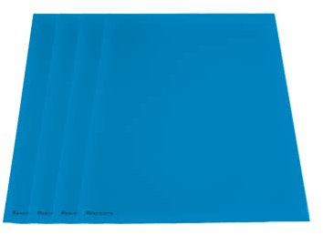 5 Stk. Sichthüllen A4 PP-Folie Aktenhüllen BLAU 120 mµ genarbt