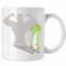 Trendation - Gym Tasse Fitness Geschenk Lauch Schatten Muskeln (Weiß)