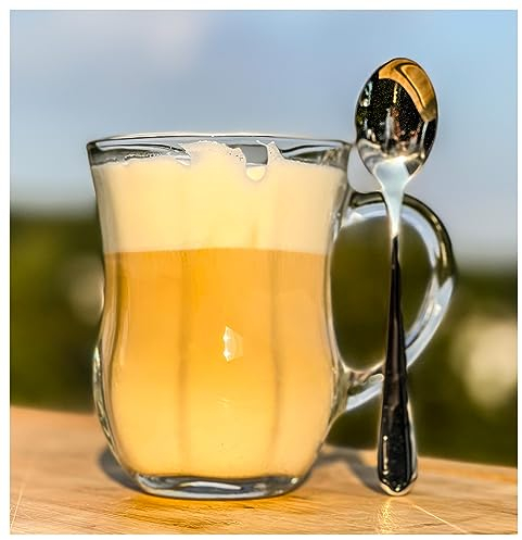 Topkapi Sen & Ben Serie Kumru 251.239 - Juego de 4 vasos de cristal XL con 2 cucharas (2 unidades, para dos personas)