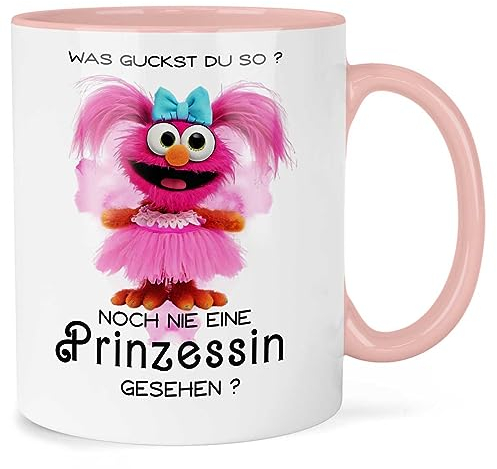 MeLifestyle Kaffeetasse Tasse Becher Motiv Was guckst du so? Noch nie eine Prinzessing gesehen? | Keramik 330ml | Geschenk, Freund, Freundin, Kollege, Kollegin, Bürotasse