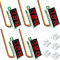 Youmile 5 pcs DC Voltage Display 0.28inch 3 Wire LED Display Red Panel Mini Digital Voltmeter DC 0-100V Voltmeter Tester Meter with Crimp terminal CH-2