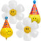 lächelndes Gesicht Luftballons Sets Blumen Daisy Foilballons,Hut mit lächelndem Gesicht Foilballons Für Hochzeit,Kinder,Geburtstag,Party,Babyparty Dekoration