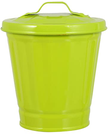 Cabilock Jolie Poubelle De Rangement – ​​petite Poubelle Avec Couvercle Pour Bureau De Recyclage Matériau En Fer Tendance Petite Pour La Décoration Intérieure