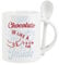 Purely Home Hot Chocolate Mug and Spoon Set - Hug from The Inside Cute Homely Gift - Ceramic White and Brown Hot Drink Mug with Spoon in Handle