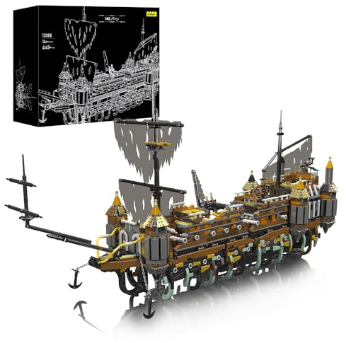 barweer Klemmbausteine Piratenschiff, Groß Silent Mary Schiff Baustein,Schiff Groß Modular Buildings für Erwachsene,Mould 13188 Modellschiff (4147 Teile)