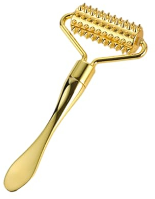 Massageroller, Akupunkturroller für Muskelschmerzlinderung, Akupressur-Massagegerät, Mikronadel-Roller, Löffel, Gesichtsschönheit, Gesicht schlanker