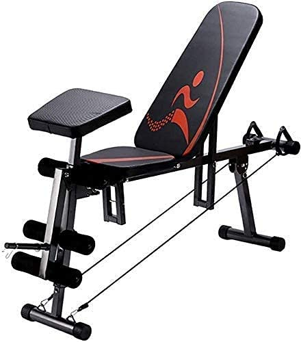 Hantelbank, Hantel, Gewichtheben, verstellbare Hantelbank, Sit-ups, Fitnessgeräte, verstellbares Rückenbrett, Heim-Multifunktions-Klapphantelbank für Männer und Frauen